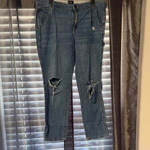 Woman's - GAP- Distressed Boyfriend Jeans- Size 12 /31